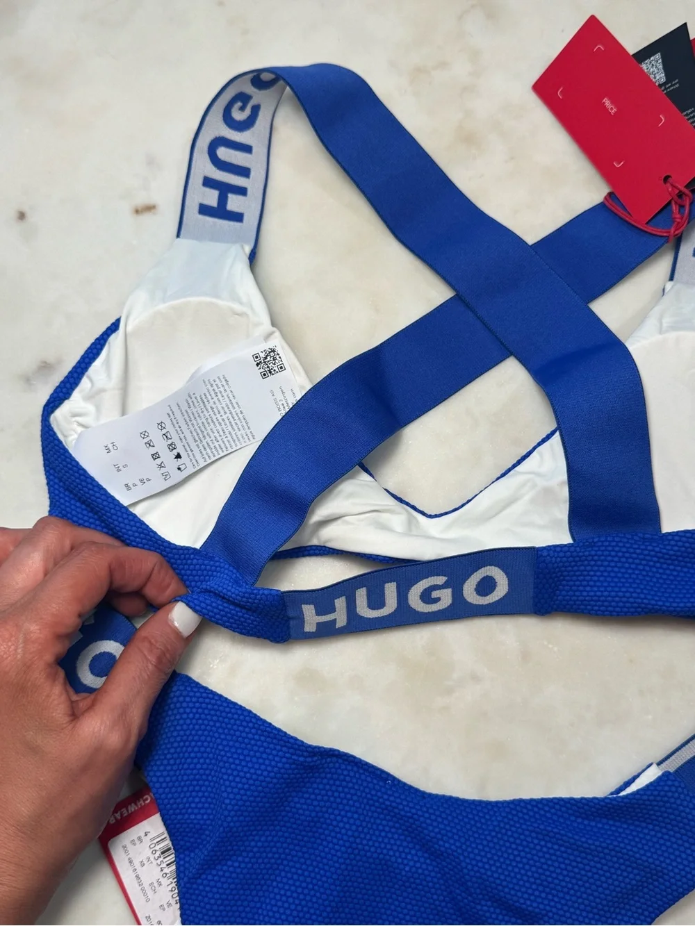 🫐🔹HUGO‎ Electric Blue Scoop Bikini Set Sporty🔹🫐